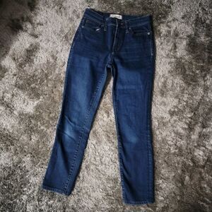 Women's Madewell High Rise Skinny Blue Jean Size 25